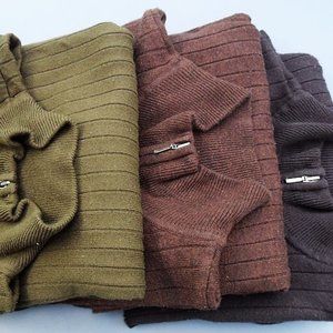 Van Heusen Men's long sleeved Ribbed knit Quarter zipper sweaters